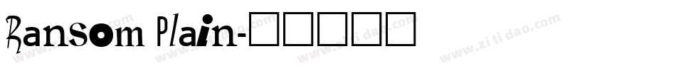 Ransom Plain字体转换
